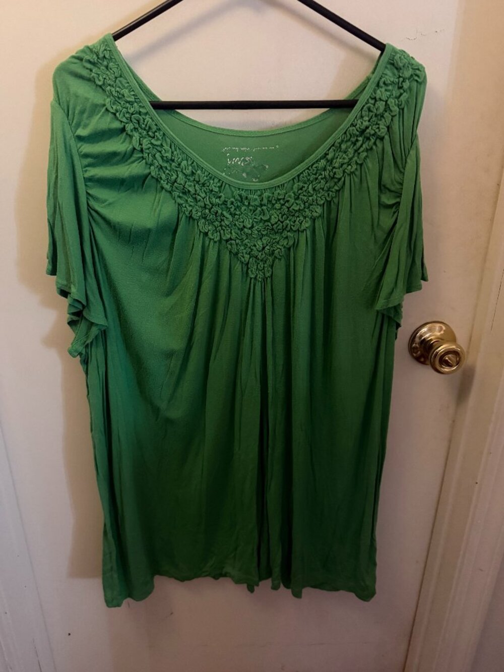 Just My Size Kelly Green Blouse W 22-24